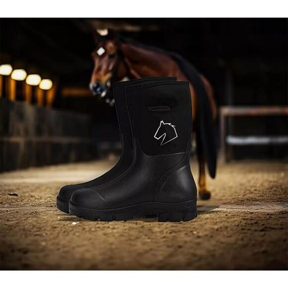 Master Rancher Heavy Duty Work Farm Boots Unisex Men's 9 Women's 11, Black - Picture 1 of 8